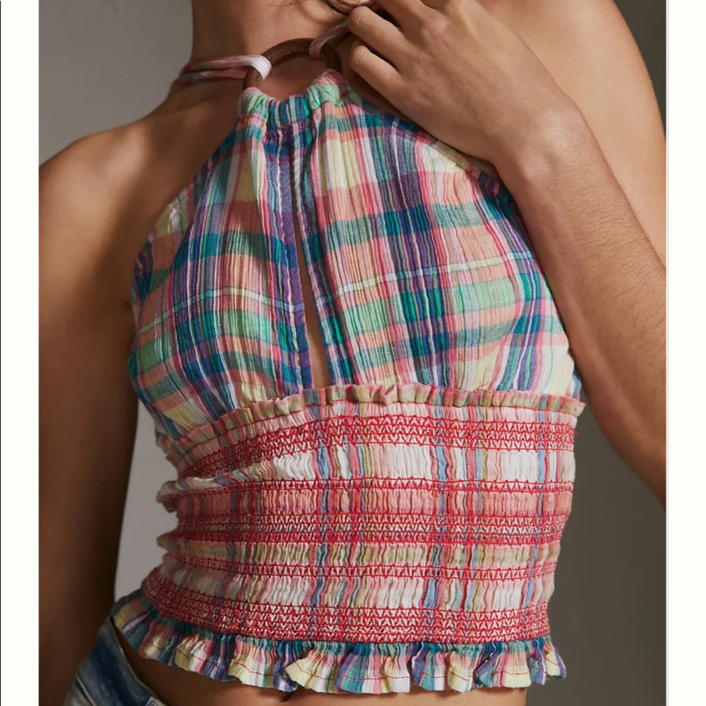 Anthropologie Pilcro Reversible Halter Top 💛💙💚